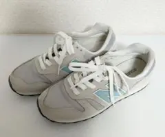 スニーカー ライトグレー ペールブルー New Balance 23cm