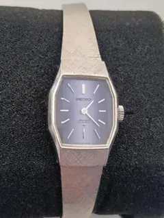 SEIKO セイコー　レディース　手巻き時計 ダークブルー 八角形　稼動