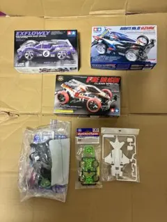 タミヤ ミニ四駆 3種&パーツ、ジャンク品セットのサムネイル