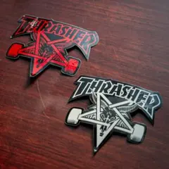 THRASHER スケートボード ステッカー 2枚セットのサムネイル