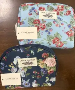 LAURA ASHLEY 花柄ポーチ 2個セット