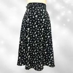 ROPE PICNIC 花柄ロングスカート 36 ベルト付き