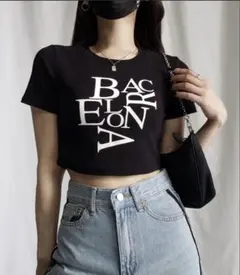 me+em select BACロゴレタリングショートＴシャツ