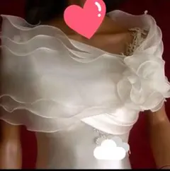 ホワイトブライダルケープ・ショール