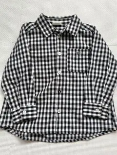 長袖　チェック　シャツ　100cm