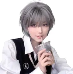 ウィッグ メンズ ショート ウルフ フルウィッグ ロング ストレート かつら