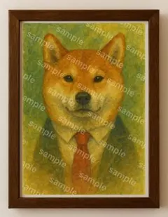 【水彩画アート】朝陽の紳士 2L版写真用紙