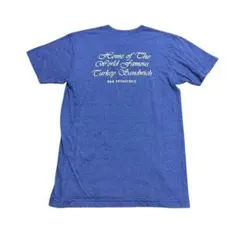 アメリカンアパレル　バックプリントTシャツ　シングルステッチ　ネイビー　8Sdのサムネイル