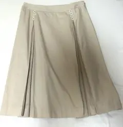 ベージュ プリーツスカート Ｌ　ベルメゾンのサムネイル