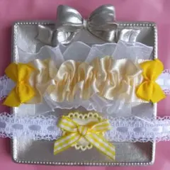 黄色2点セット ヘッドドレス 10cm用 リボン❤