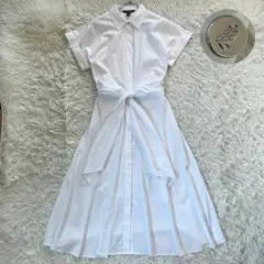 ✨美品✨ ラルフローレン 2024年 シャツワンピース ロング丈 フレア 洗える