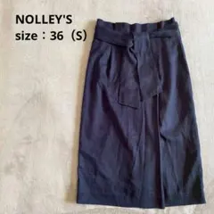 NOLLEY'S ノーリーズ セミタイトスカート【S】ひざ丈 タック 1471のサムネイル
