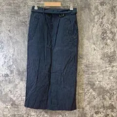 ✨UNIQLO✨ユニクロ♡タイトロングスカート♡ストライプ♡紺(ウエスト58)