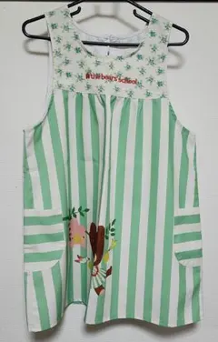 くまのがっこうストライプエプロン　保育士