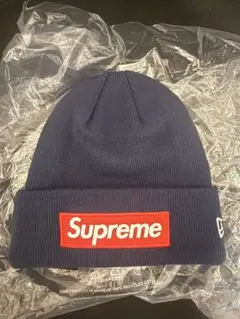 Supreme New Era Box Logo Beanie Navy