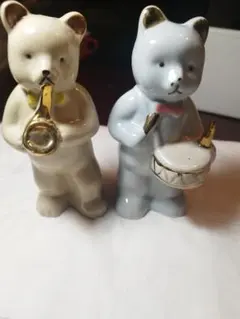 クマ 陶器 ソルト＆ペッパー セット 楽器モチーフ