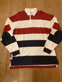 L.L.Bean 80s ラガーシャツ　エルボーパッチ！フェード　美品！男女◎！