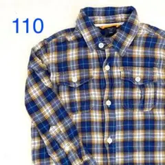 GapKids ギャップキッズ 長袖 キッズ チェックシャツ 110 ストライプ