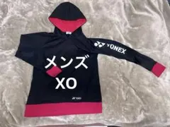 YONEX フード付きウォームアップウェア XO ブラック/レッド