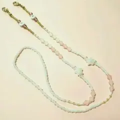 ハンドメイド　マスクチェーン 　マスクストラップ　メガネチェーン　ビーズ