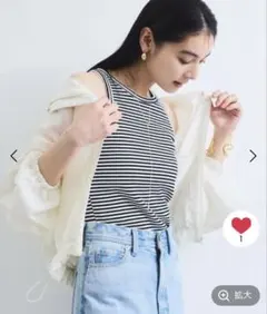 新品 【WEB限定】シアーバックフリルフードブルゾン【洗える】 VISのサムネイル