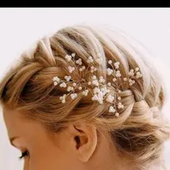 【新品】パール ヘッドドレス　ウエディング　成人式　卒業式　イベント　2個セット