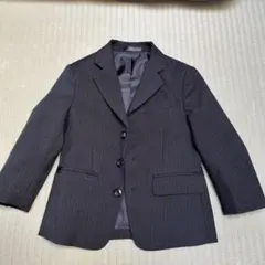黒ストライプスーツ　サイズ95 ジャケットパンツシャツの3点セット　キッズ