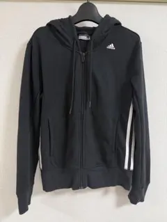 【お値下中】美品✨adidas フルジップフーディ ブラック レディースLサイズ