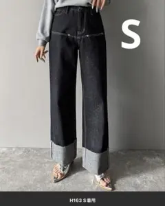 クラシカルエルフ Javaコラボ ロールアップ デニムパンツ ワンウォッシュ S