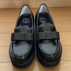 YOSUKE ヨースケ 厚底リボンローファー