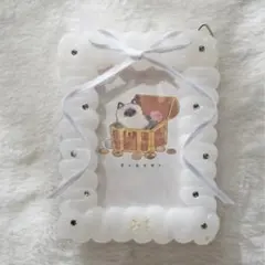 スワロフスキー＆リボンシリーズ 白 ホワイト ホイップデコ トレカケース