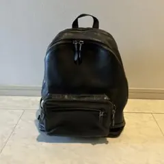 COACH コーチ　黒 レザー バックパック メンズ　リュック　ブラック　鞄
