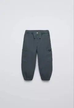 ZARA 裏地付きジョガーパンツ ブルー　92cm