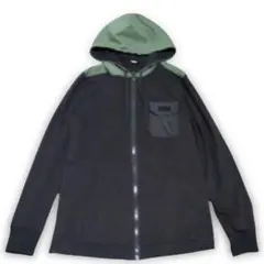 DIESEL　ディーゼル　パーカー　ジップアップ　フーディー　薄手　ツートン　S