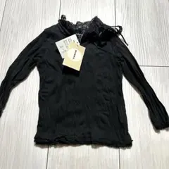 送料込み♪未使用☆MIAMAIL☆95cm☆レース ブラック 長袖カットソー