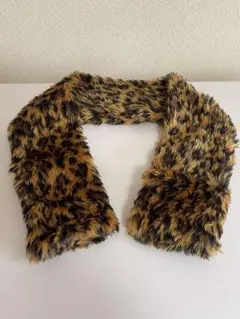 クッシュマン　レオパード　フェイクファーマフラー