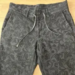 EPOCA Uomo 刺繍プリントブラックパターン スウェットパンツITL 46