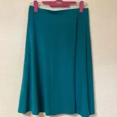 【フレア・スカート　グリーン】　UNIQLO　ユニクロ 　Mサイズ
