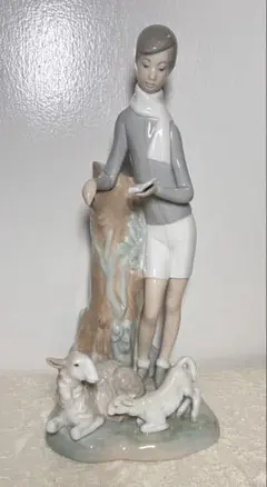 【美品】リヤドロ LLADRO 4676 羊飼いの少年 フィギュリン 陶器人形のサムネイル