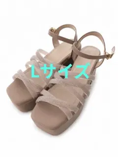 【MAJESTIC LEGON 】シャイニークリアクロスサンダル 厚底 ベージュのサムネイル