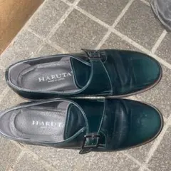 HARUTA ダークグリーン ローファー