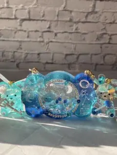 バックチャーム　キラキラ夜空のキャンディー　くっつくアニマルチャーム付き