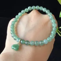 ✨天青凍岫玉 天然石翡翠軟玉 念珠ブレスレット13㍉ 希少空色玉 