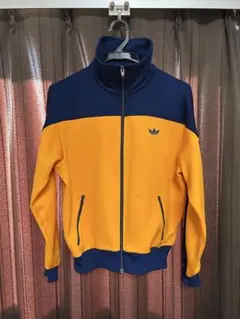 adidas ジップアップジャージ イエロー/ネイビー