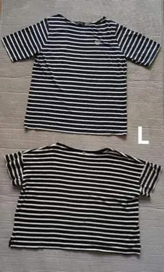 ボーダー 半袖 Tシャツ L 2枚セット
