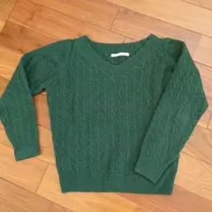 MAJESTIC LEGON ダークグリーン Vネックセーター Sサイズ