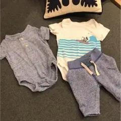 値下げ【baby Gap】美品!ロンパース2枚☆パンツ☆3枚セット
