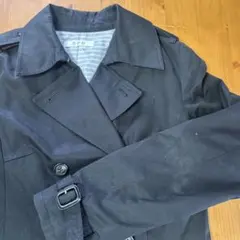 SPB ブラック トレンチコート ダブルブレスト