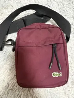 LACOSTE バーガンディ ショルダーバッグ
