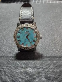 【入手困難✨】SAAD 天然石 腕時計 ターコイズ アラベスク ネイティブ 稼働 入手困難✨】SAAD 天然石 腕時計 ターコイズ アラベスク